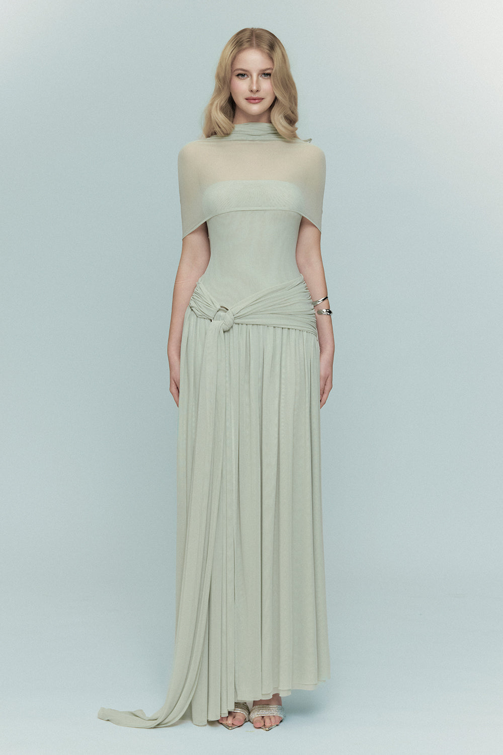 Kayla Cape Sleeve Maxi Dress - MEAN BLVD