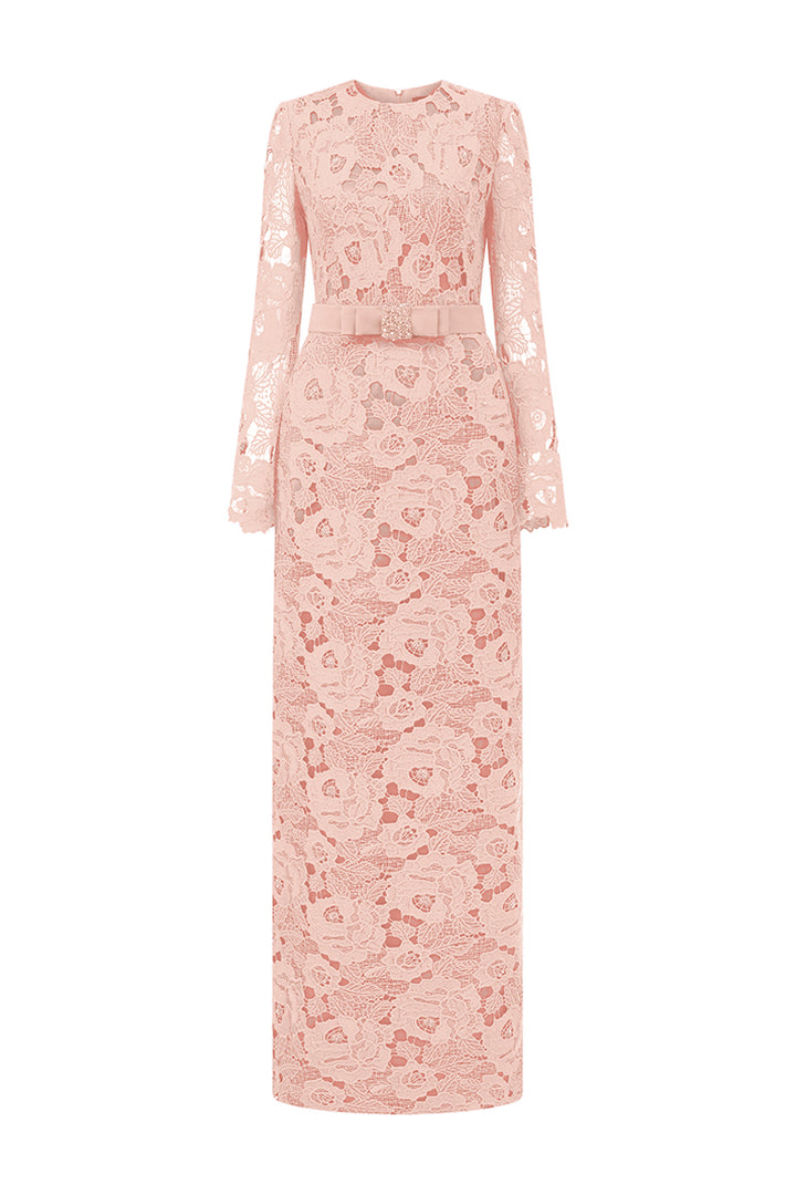 Kennedi Long Sleeve Lace Maxi Dress - MEAN BLVD