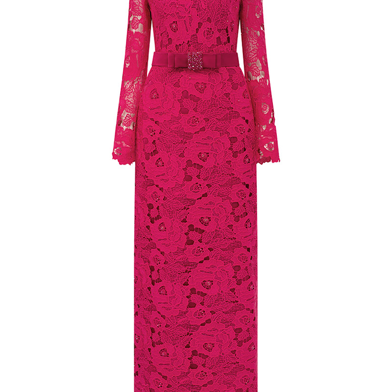 Kennedi Long Sleeve Lace Maxi Dress - MEAN BLVD