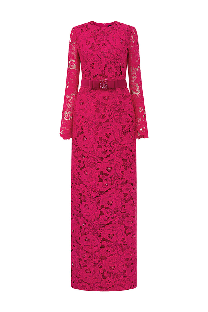 Kennedi Long Sleeve Lace Maxi Dress - MEAN BLVD