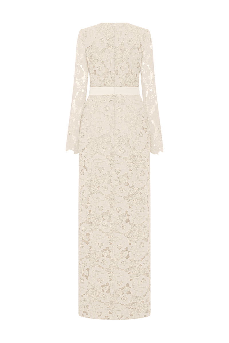 Kennedi Long Sleeve Lace Maxi Dress - MEAN BLVD