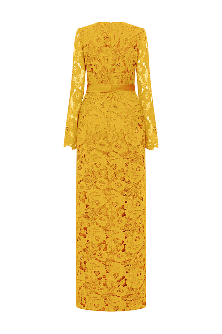 Kennedi Long Sleeve Lace Maxi Dress - MEAN BLVD