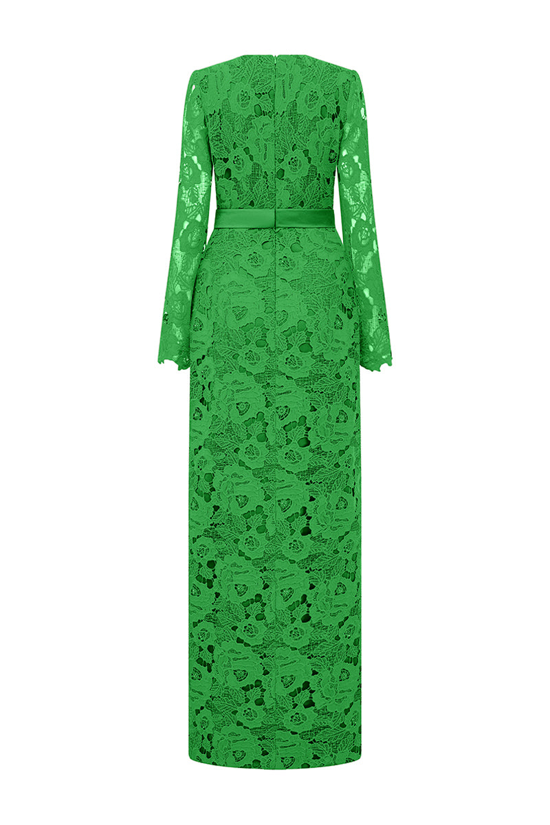 Kennedi Long Sleeve Lace Maxi Dress - MEAN BLVD