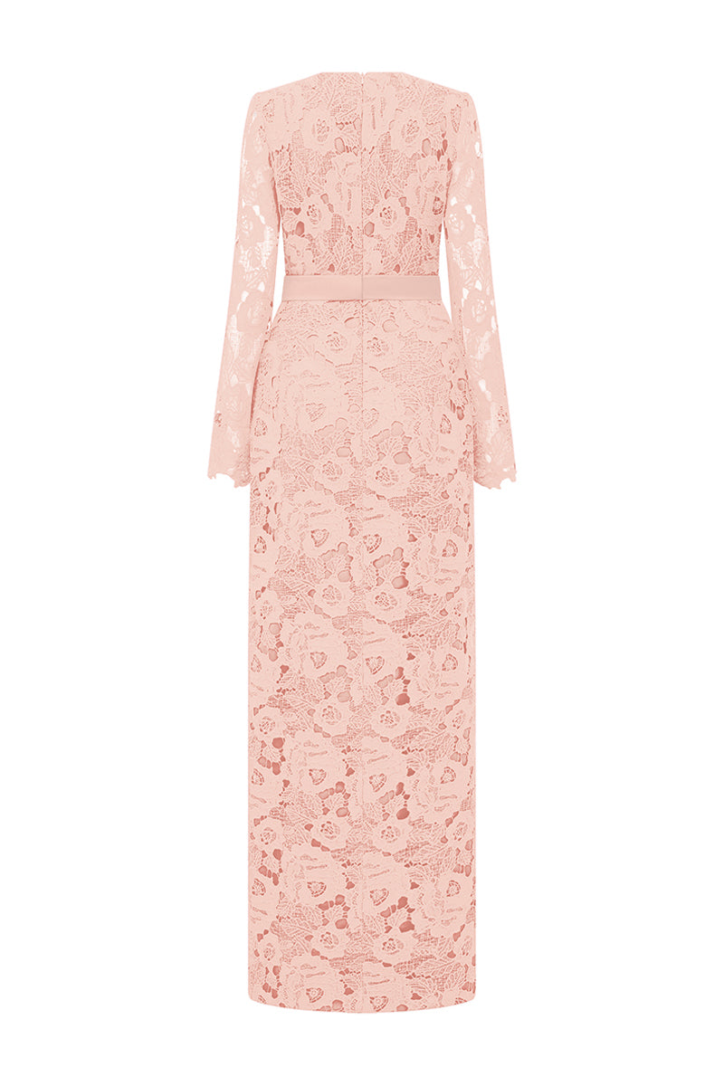 Women's Kennedi Long Sleeve Lace Maxi Dress XS/S/M/L/XL/XXL/Customize Fuchsia Pink/Black/Fiery Red/Ivory/Mustard Yellow/Shell Pink/Green MEAN BLVD Women's Kennedi Long Sleeve Lace Maxi Dress XS/S/M/L/XL/XXL/Customize Fuchsia Pink/Black/Fiery Red/Ivory/Mustard Yellow/Shell Pink/Green MEAN BLVD