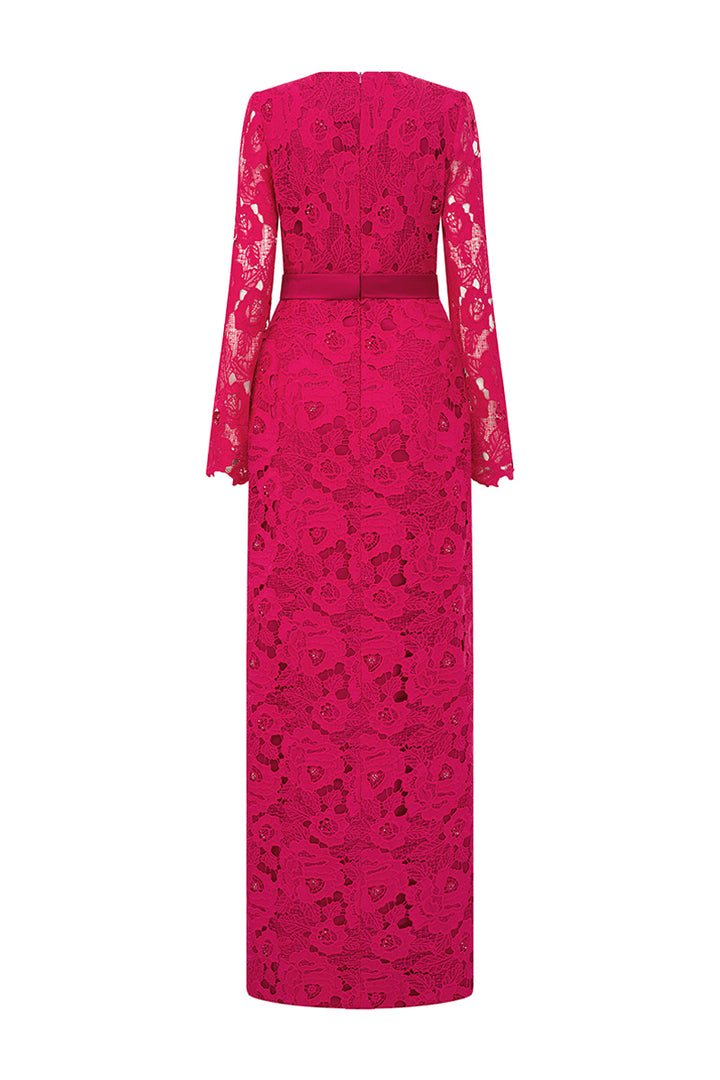 Kennedi Long Sleeve Lace Maxi Dress - MEAN BLVD