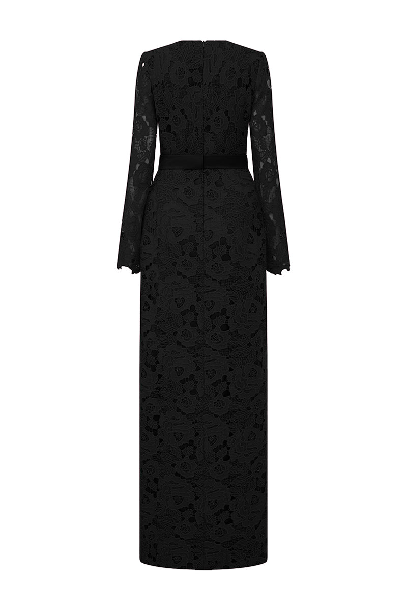 Kennedi Long Sleeve Lace Maxi Dress - MEAN BLVD