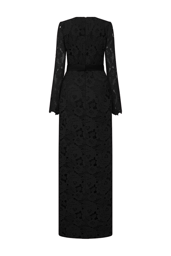 Kennedi Long Sleeve Lace Maxi Dress - MEAN BLVD