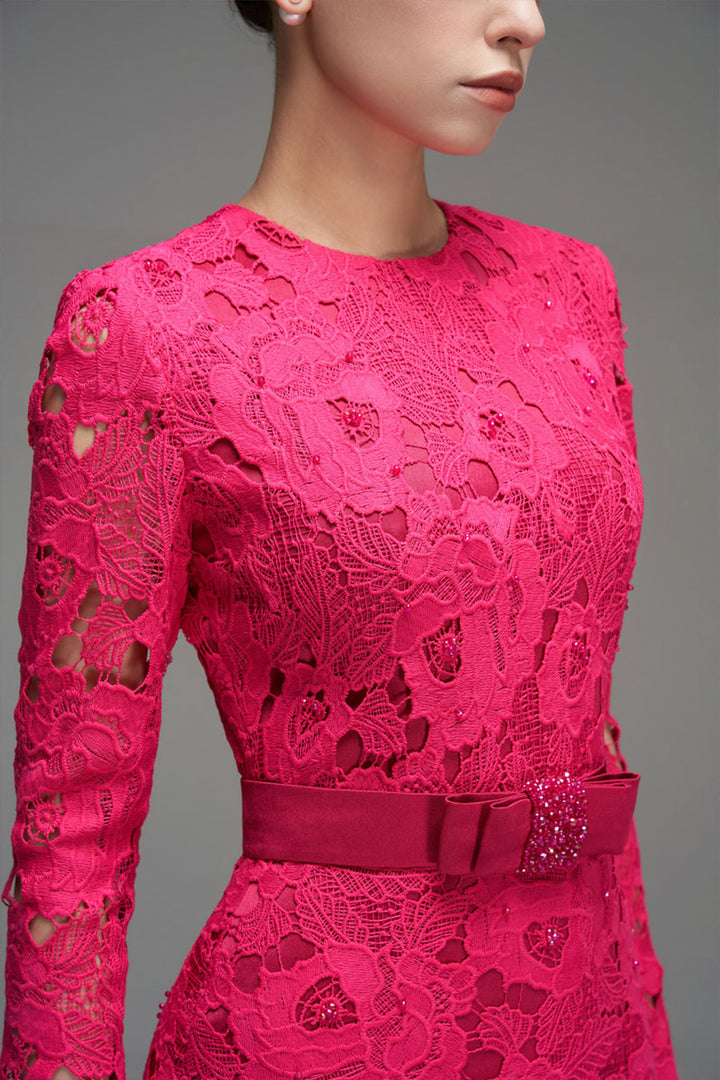 Kennedi Long Sleeve Lace Maxi Dress - MEAN BLVD