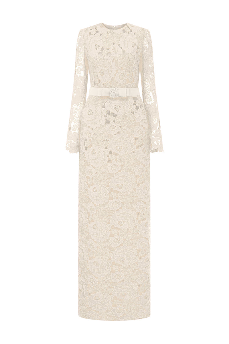 Kennedi Long Sleeve Lace Maxi Dress - MEAN BLVD