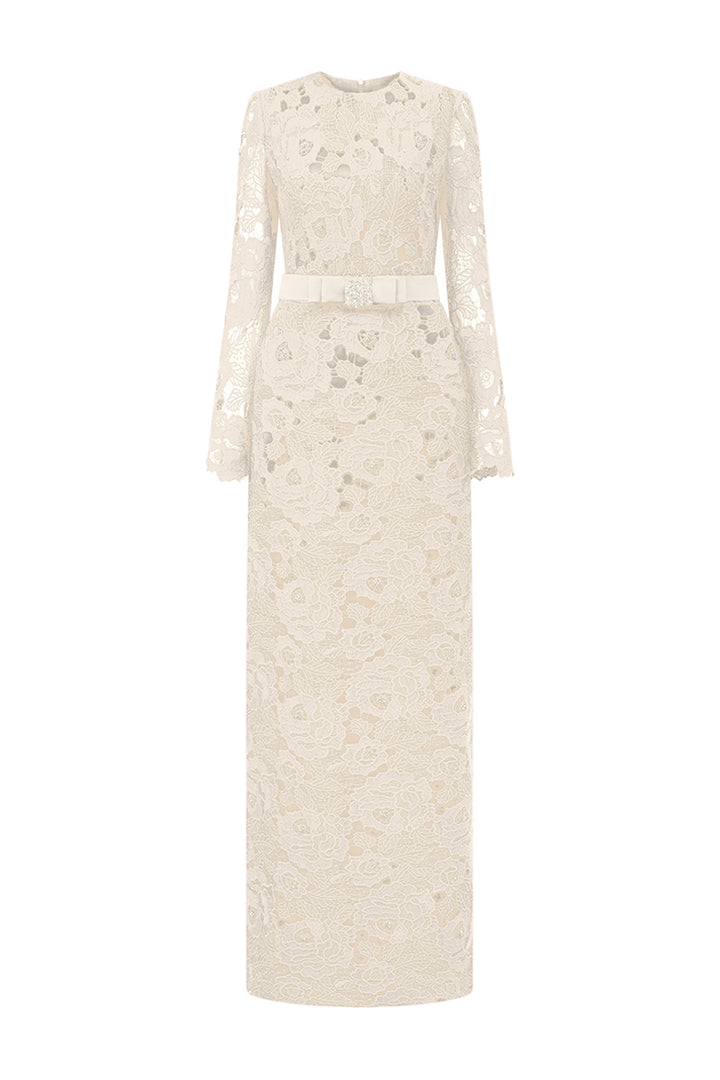 Kennedi Long Sleeve Lace Maxi Dress - MEAN BLVD