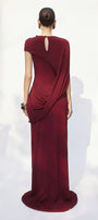 Kensington Asymmetric Sleeve Draped Maxi Dress - MEAN BLVD