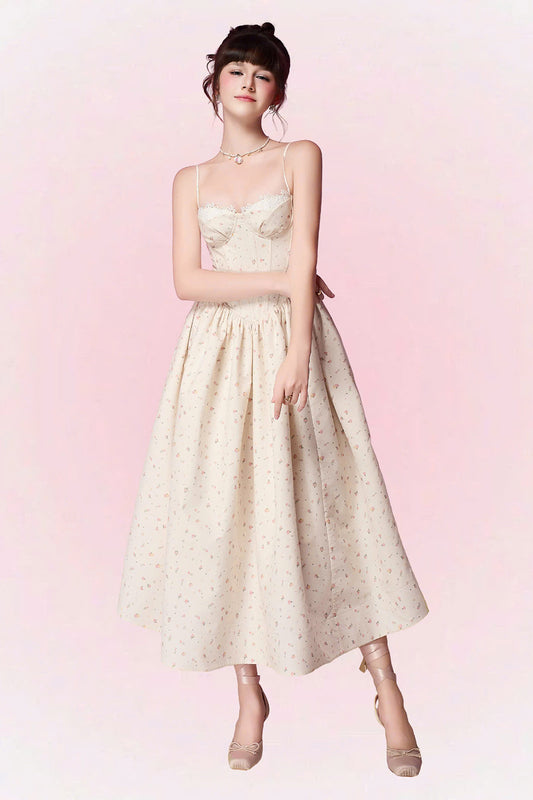 Kiera Sweetheart Gathering Midi Dress - MEAN BLVD