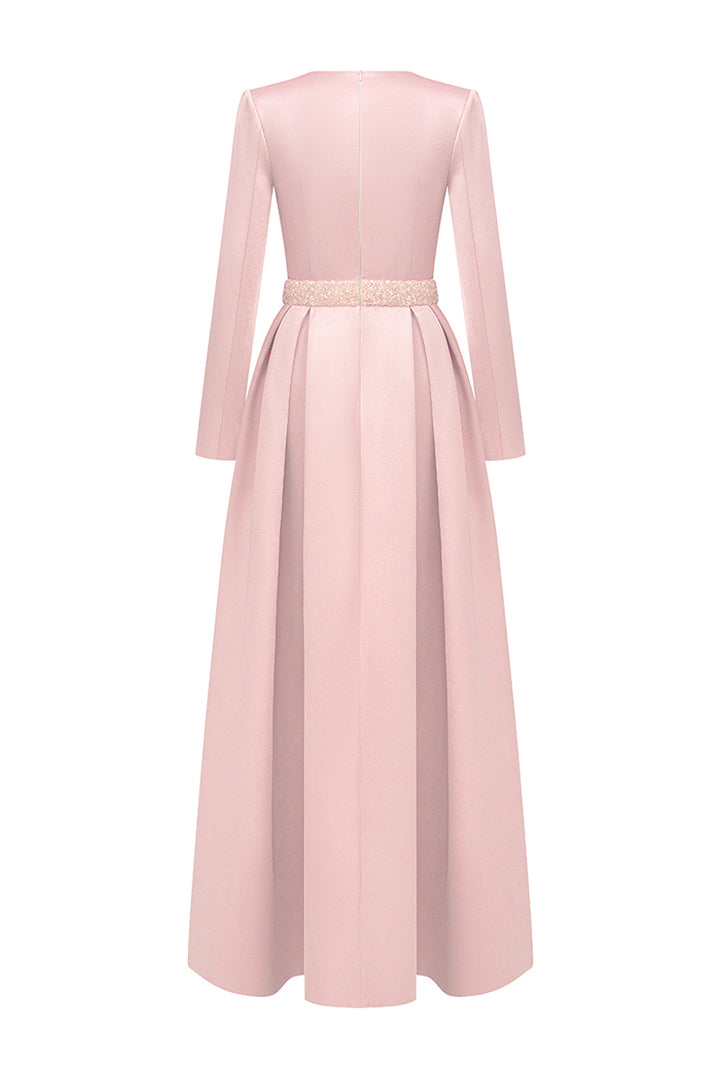 Kinsley Trapeze Neck Draped Maxi Dress - MEAN BLVD