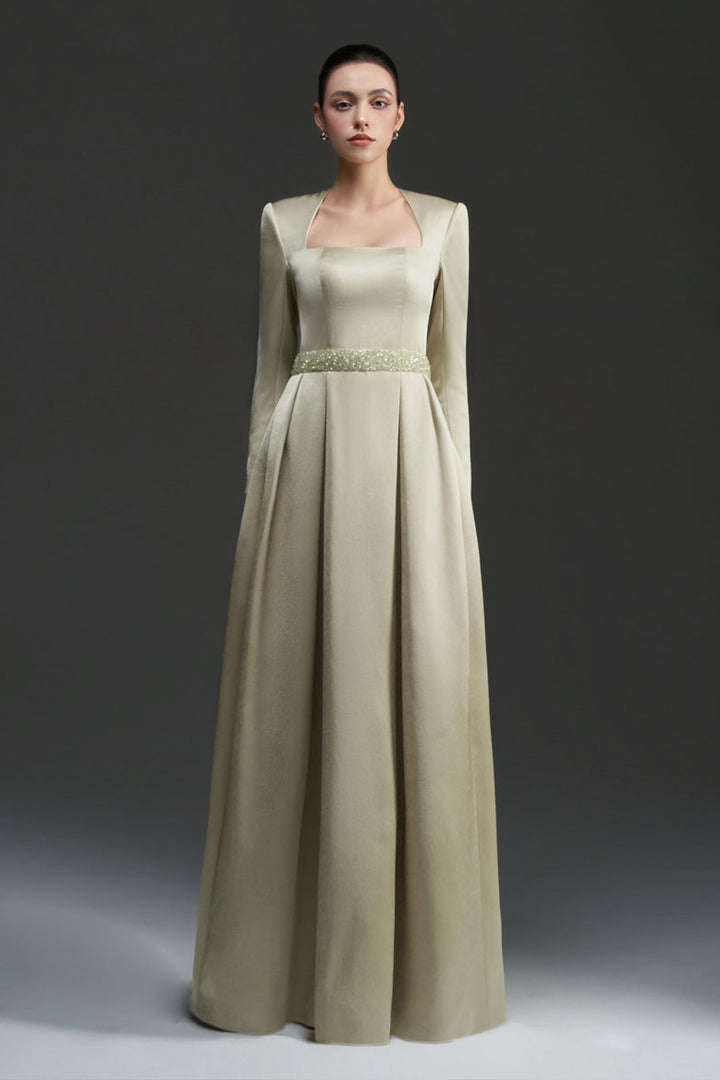 Kinsley Trapeze Neck Draped Maxi Dress - MEAN BLVD