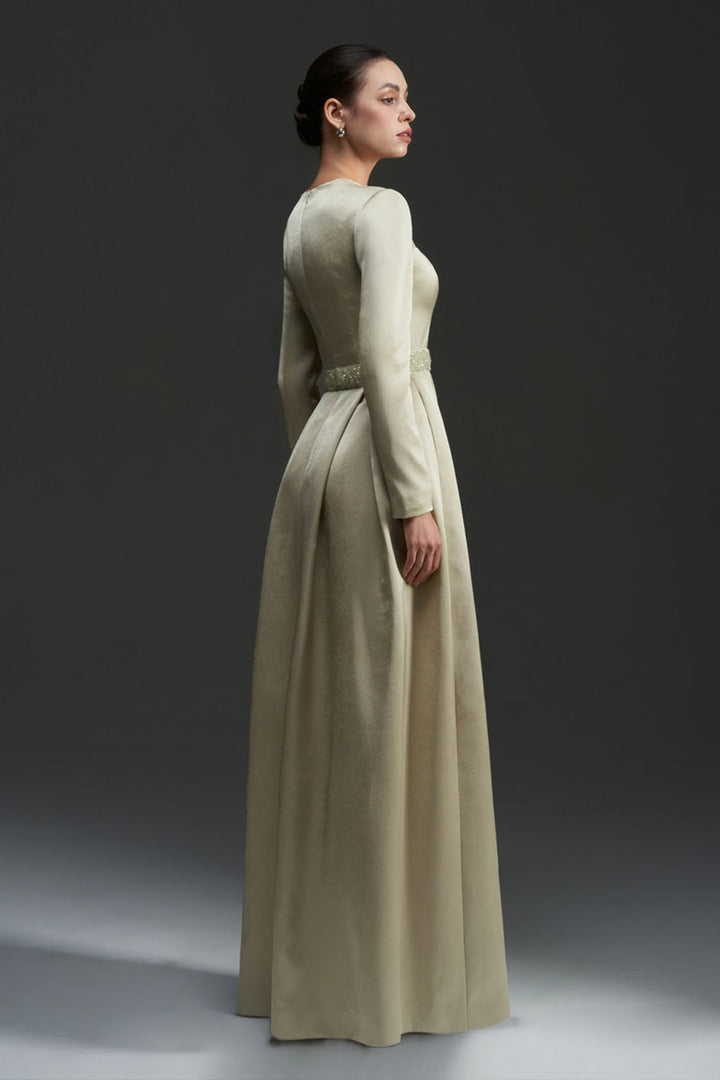 Kinsley Trapeze Neck Draped Maxi Dress - MEAN BLVD