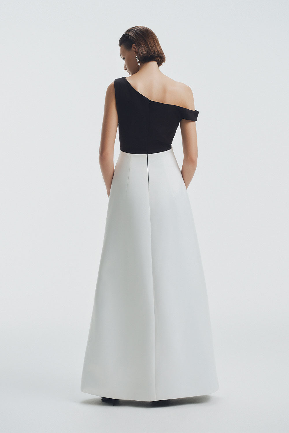 Linden A-line Side Slit Chiffon Maxi Dress