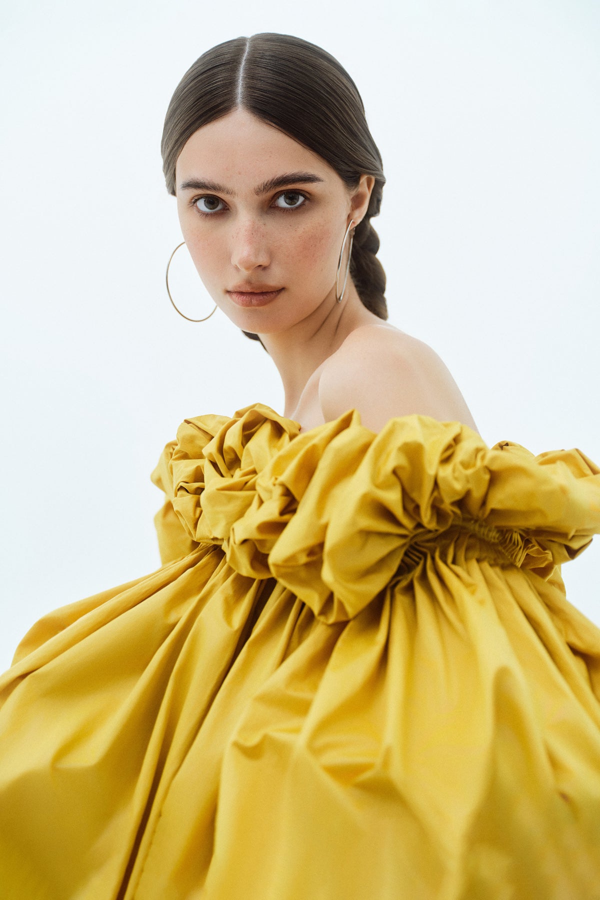 Marigold Off-Shoulder Mini Dress
