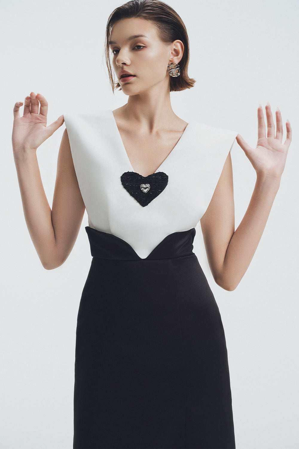 Ophelia A-line V-Neck Polycotton Ankle Length Dress