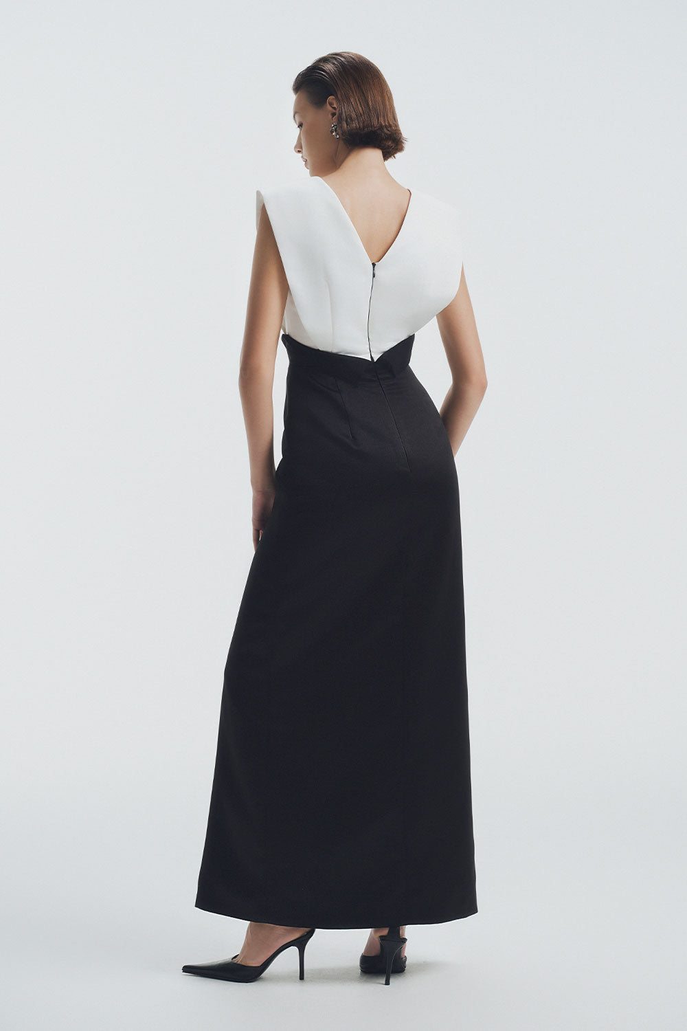 Ophelia A-line V-Neck Polycotton Ankle Length Dress