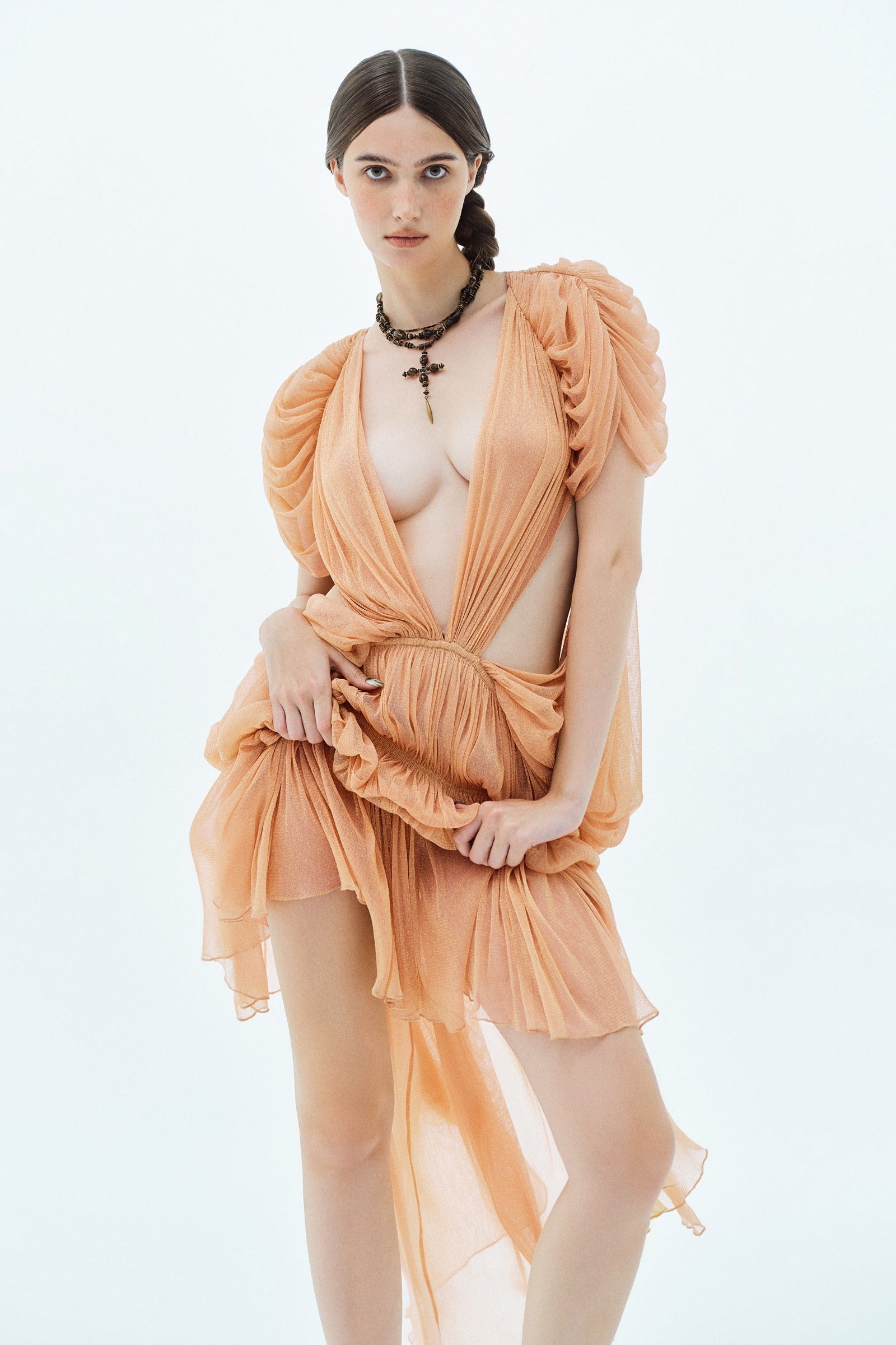 Tonantzin Ruched Midi Dress