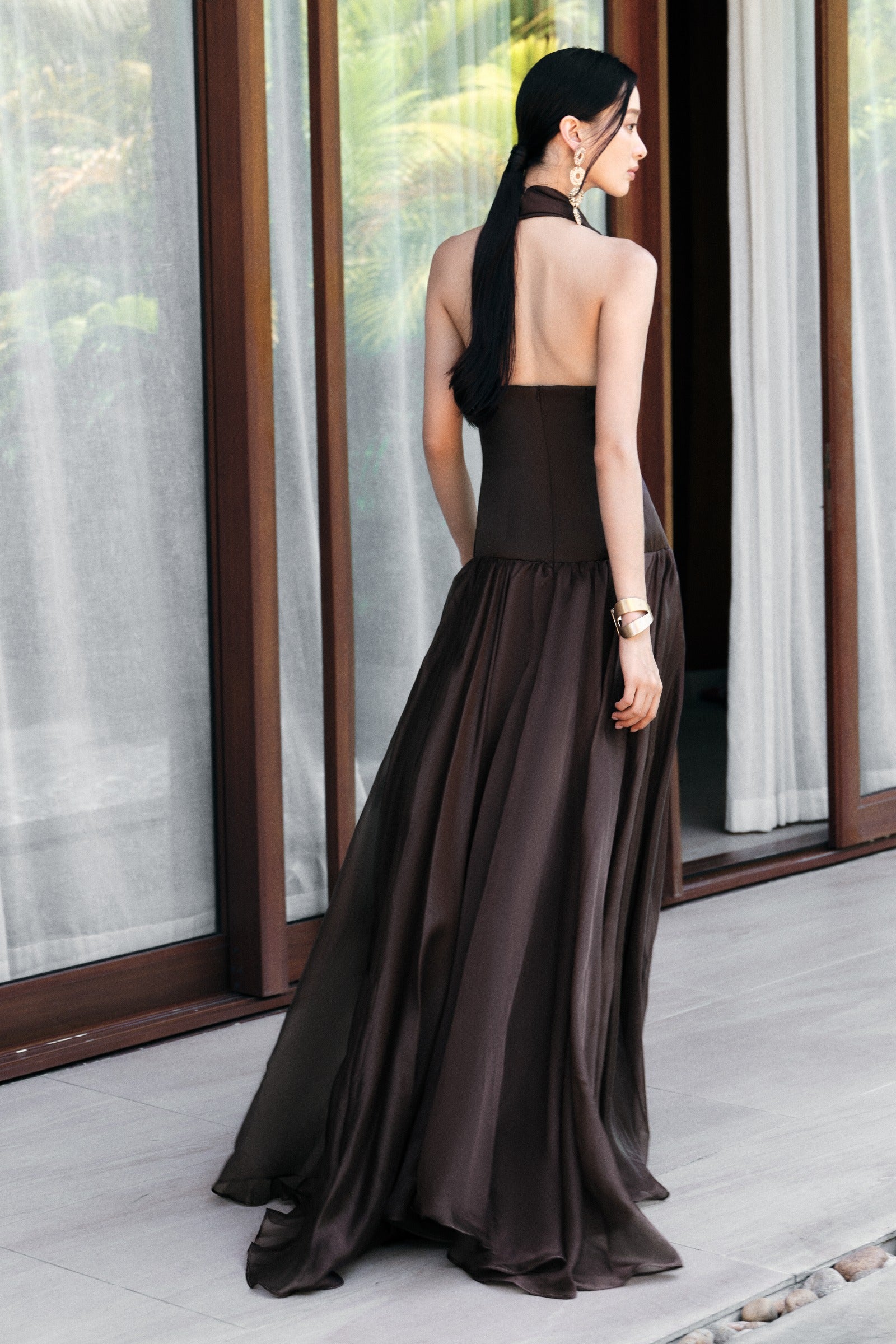 Sediment Cowl Maxi Dress