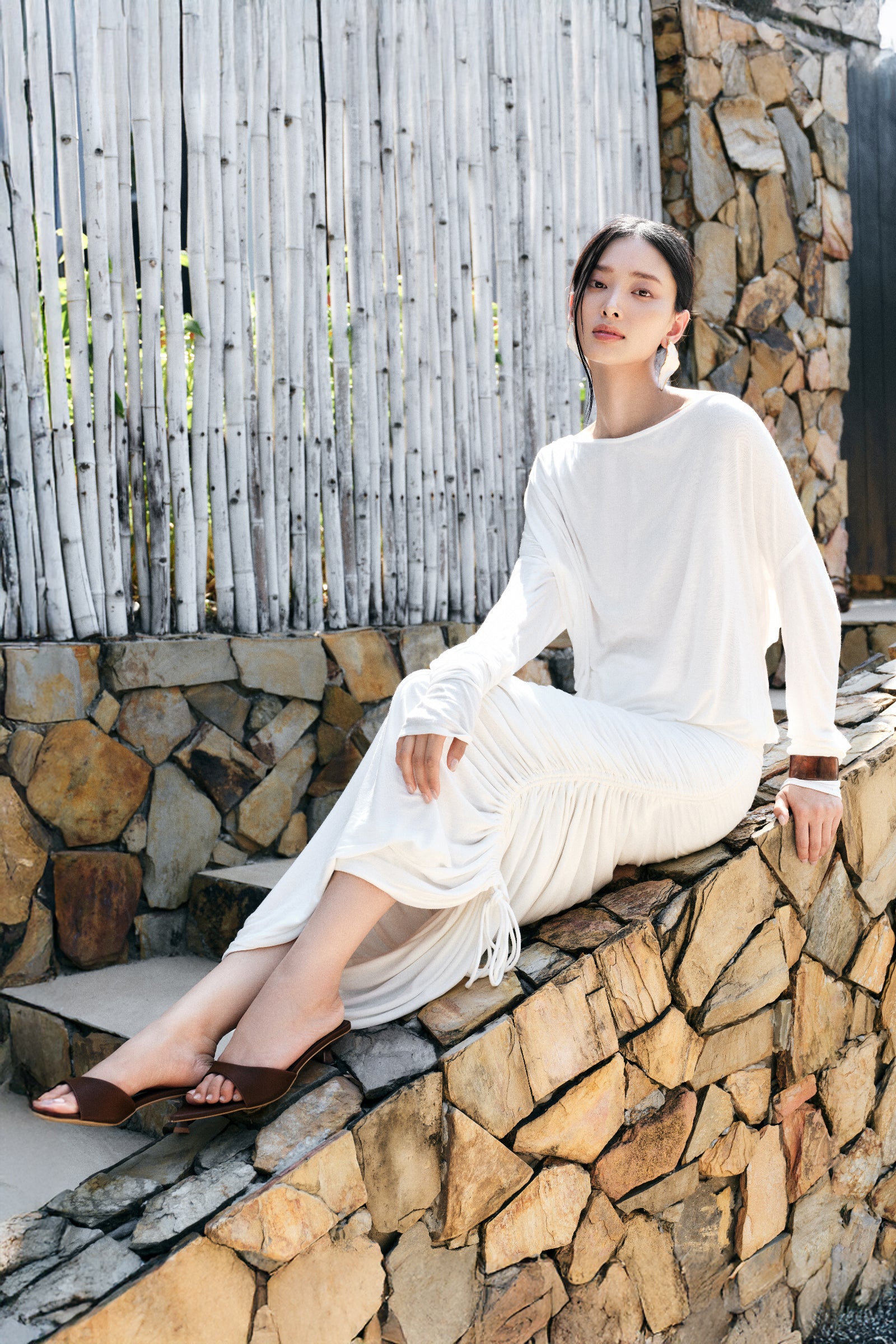 Liminal Ruched Midi Dress