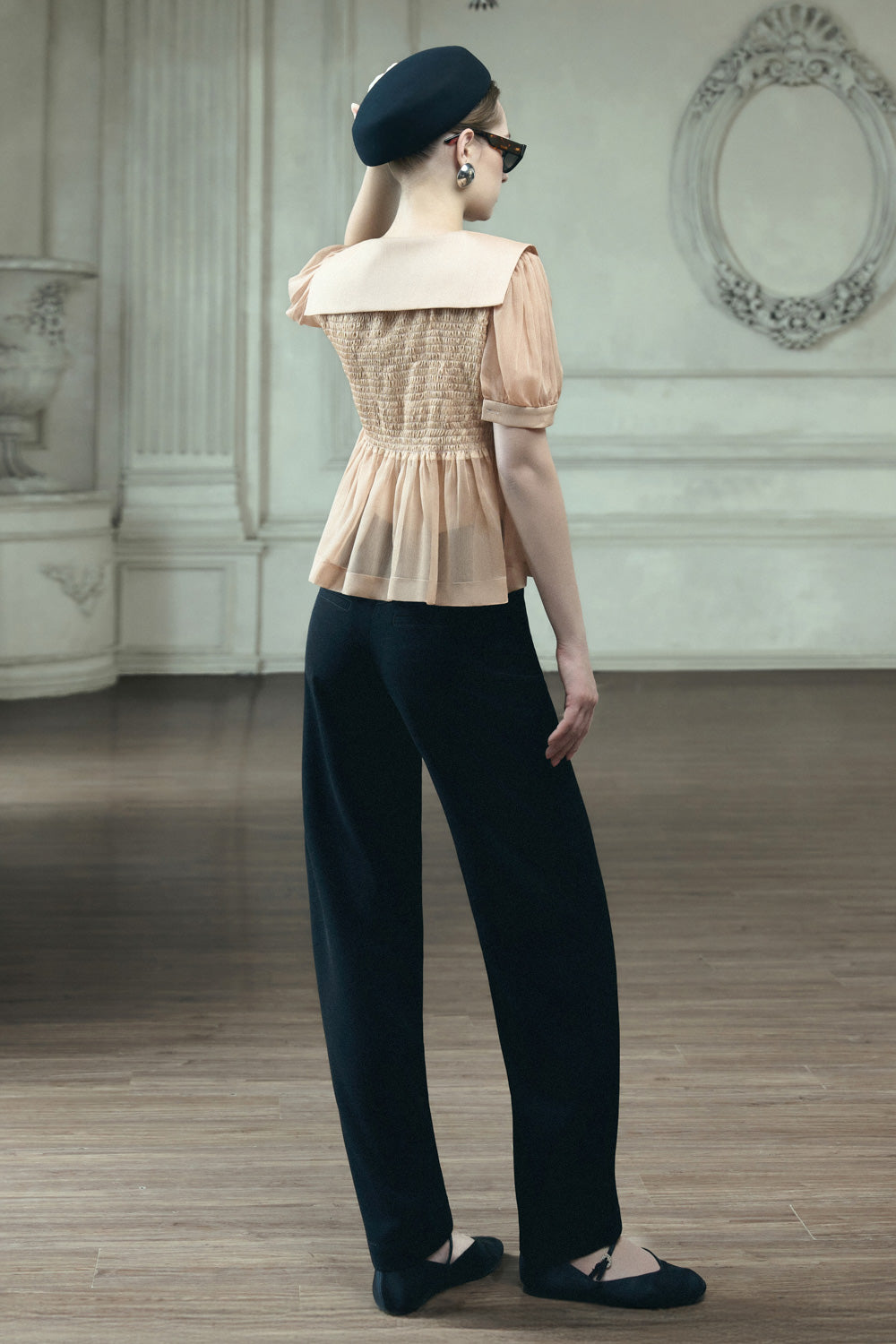 Salma Straight High Waist Polycotton Ankle Length Pants