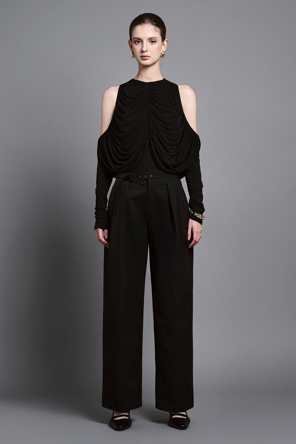 Ira Straight Seam Pocket Khaki Maxi Pants