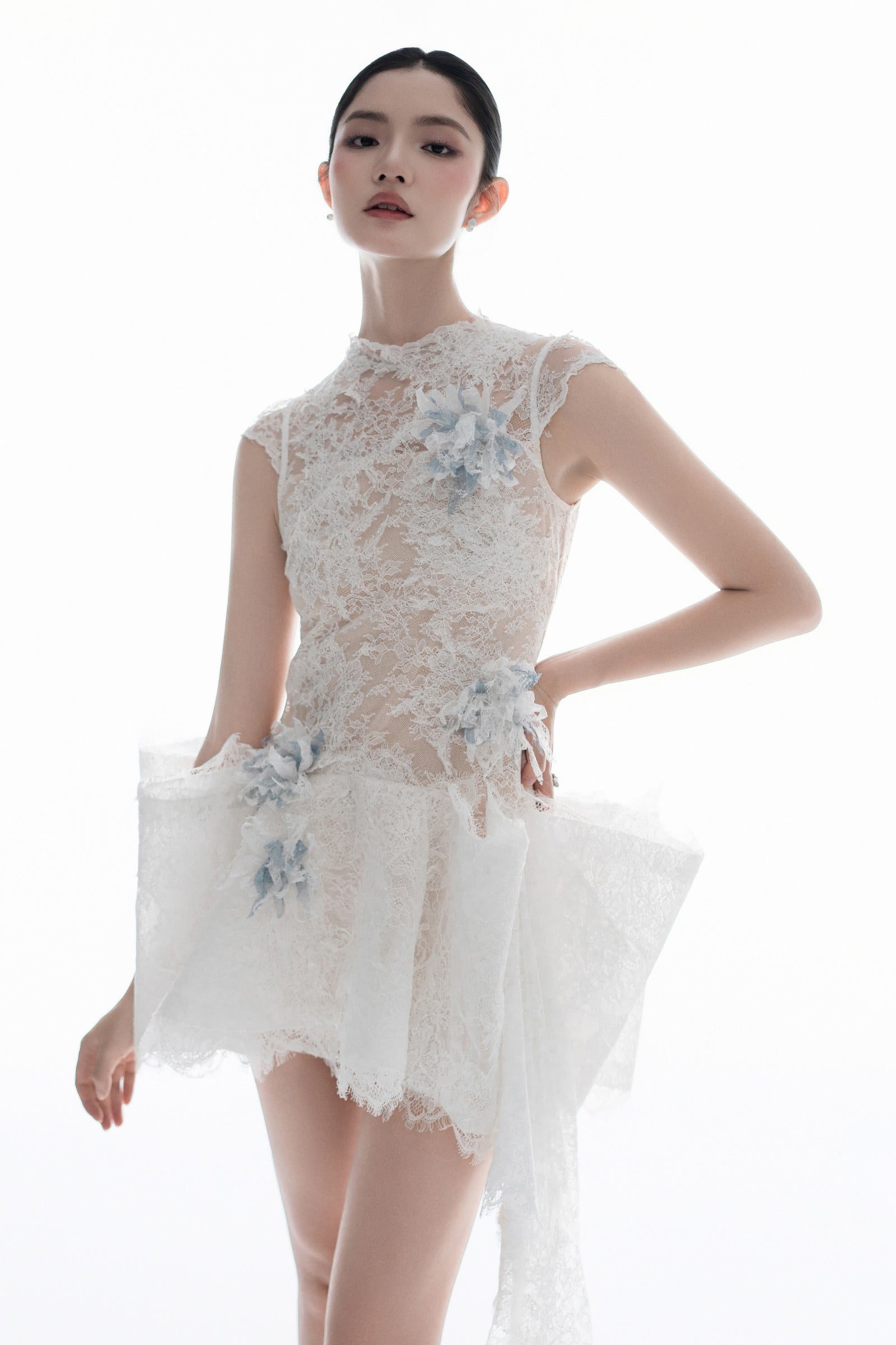Starfish Asymmetric Mini Dress