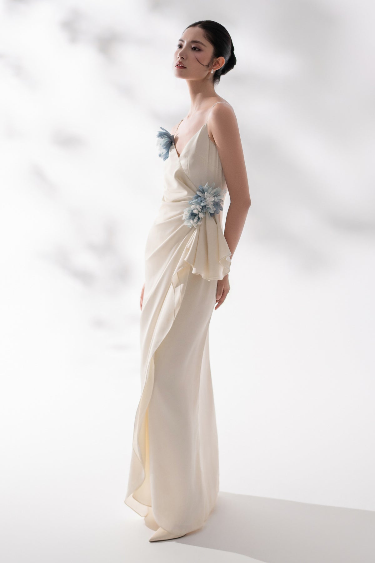 Aster Floral Applique Maxi Dress