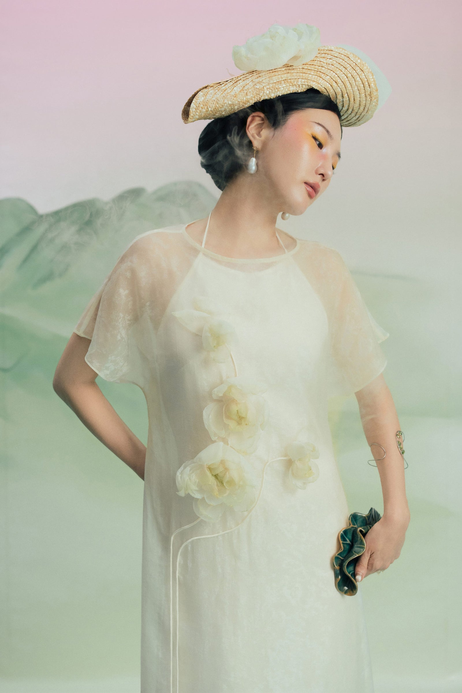 Lien Tam Applique Maxi Dress