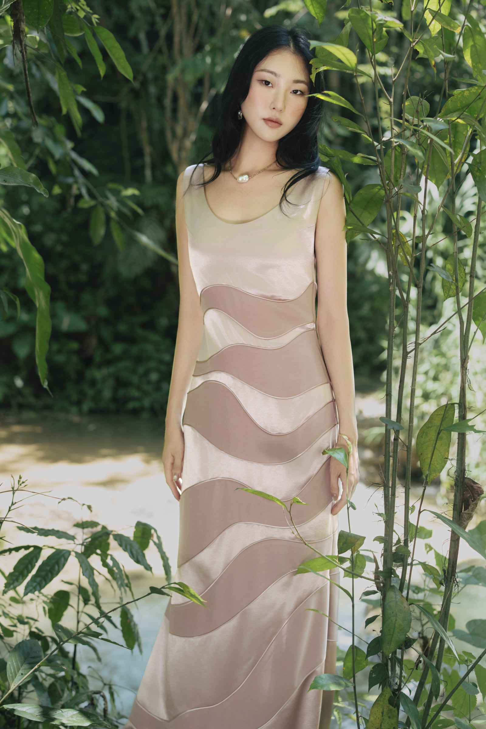 Tidal Piping Maxi Dress