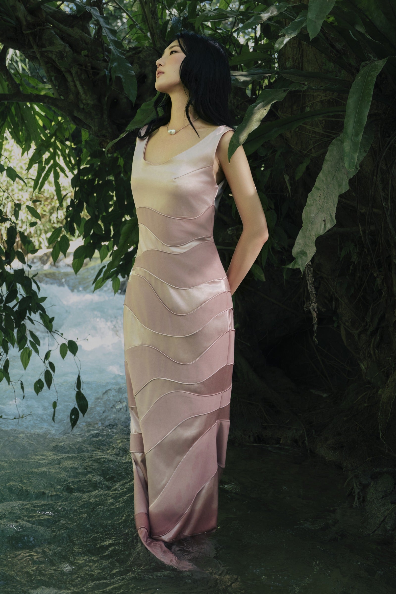 Tidal Piping Maxi Dress