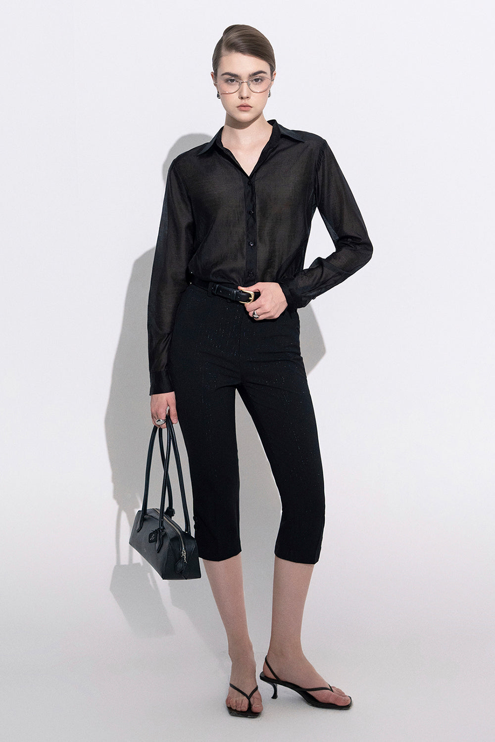 Maddie Straight Cuff Sleeved Rayon Shirt