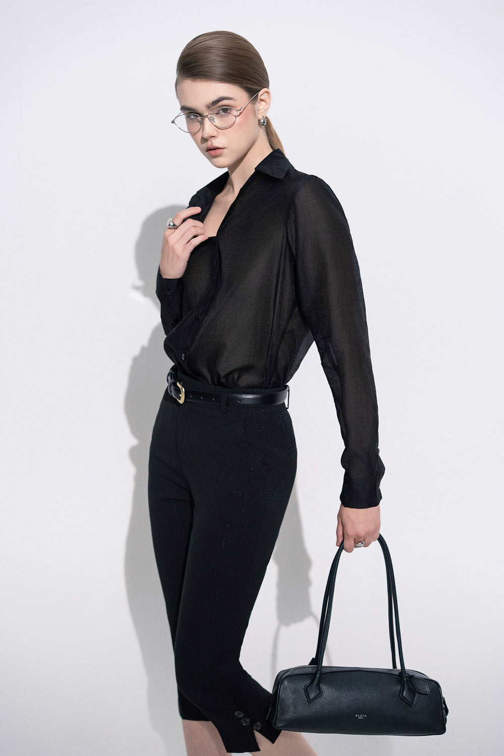 Maddie Straight Cuff Sleeved Rayon Shirt