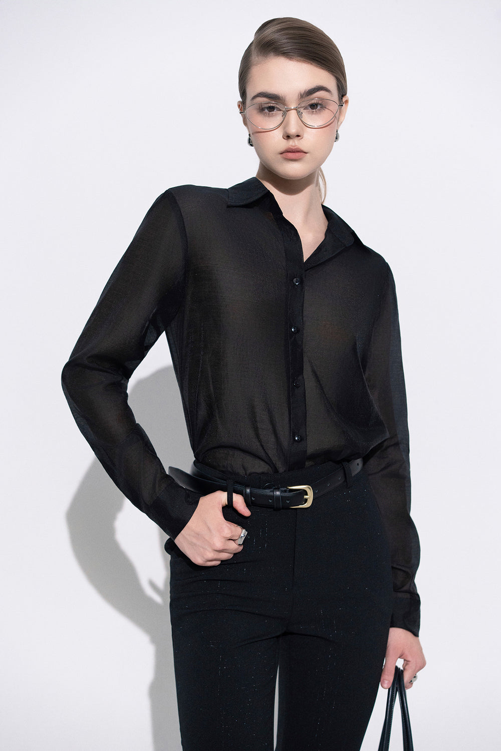Maddie Straight Cuff Sleeved Rayon Shirt