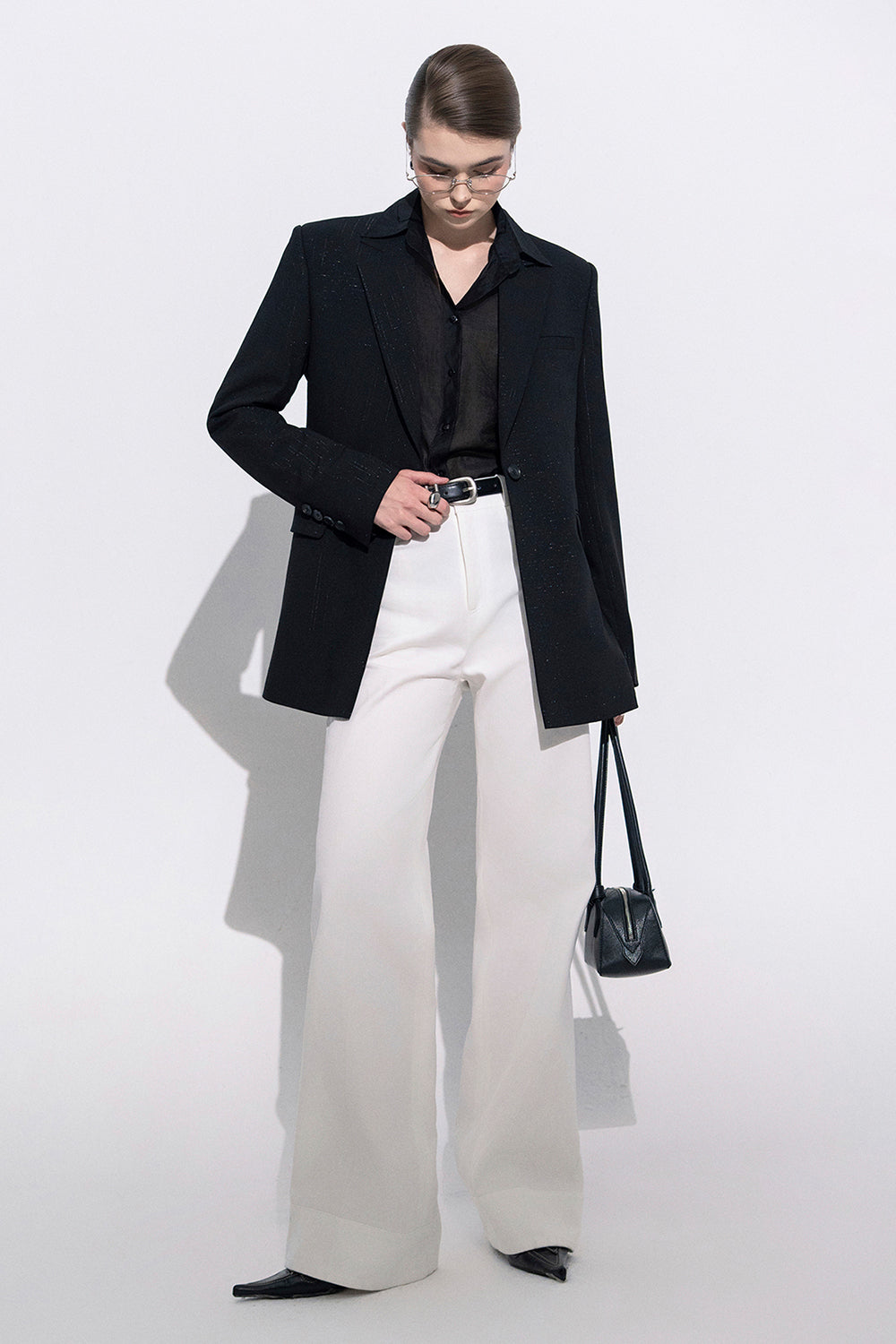 Feliz Straight Flared Denim Floor Length Pants