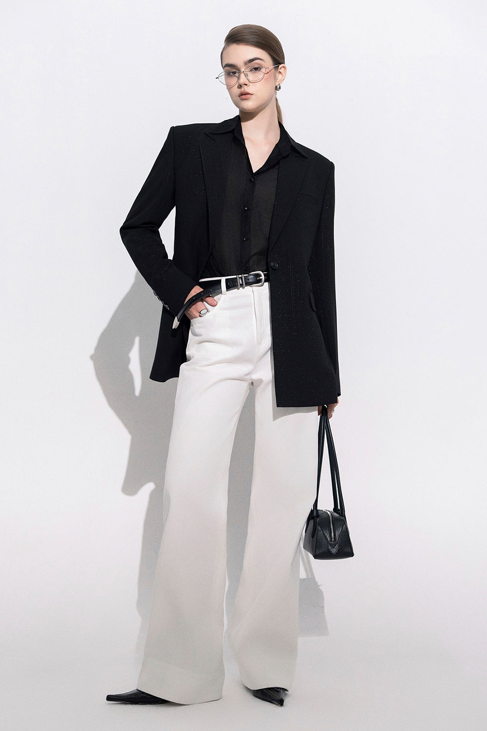 Feliz Straight Flared Denim Floor Length Pants