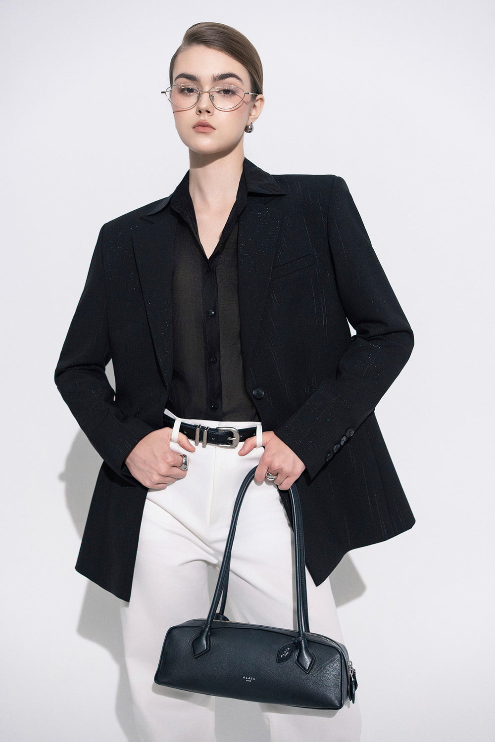 Feliz Straight Flared Denim Floor Length Pants