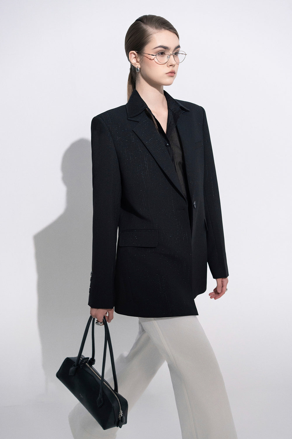 Feliz Straight Flared Denim Floor Length Pants