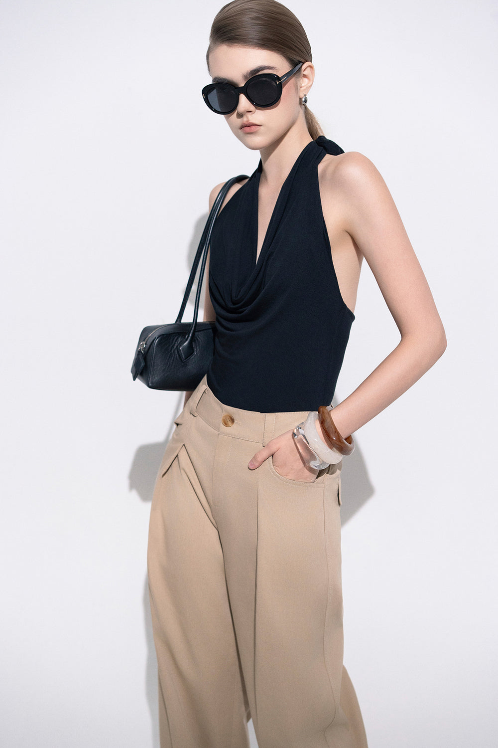 Roie Bodycon Halter Neck Modal Top