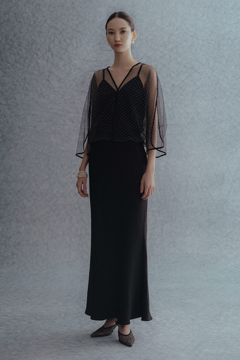 Kara Trumpet High Waist Silk Ankle Length Skirt