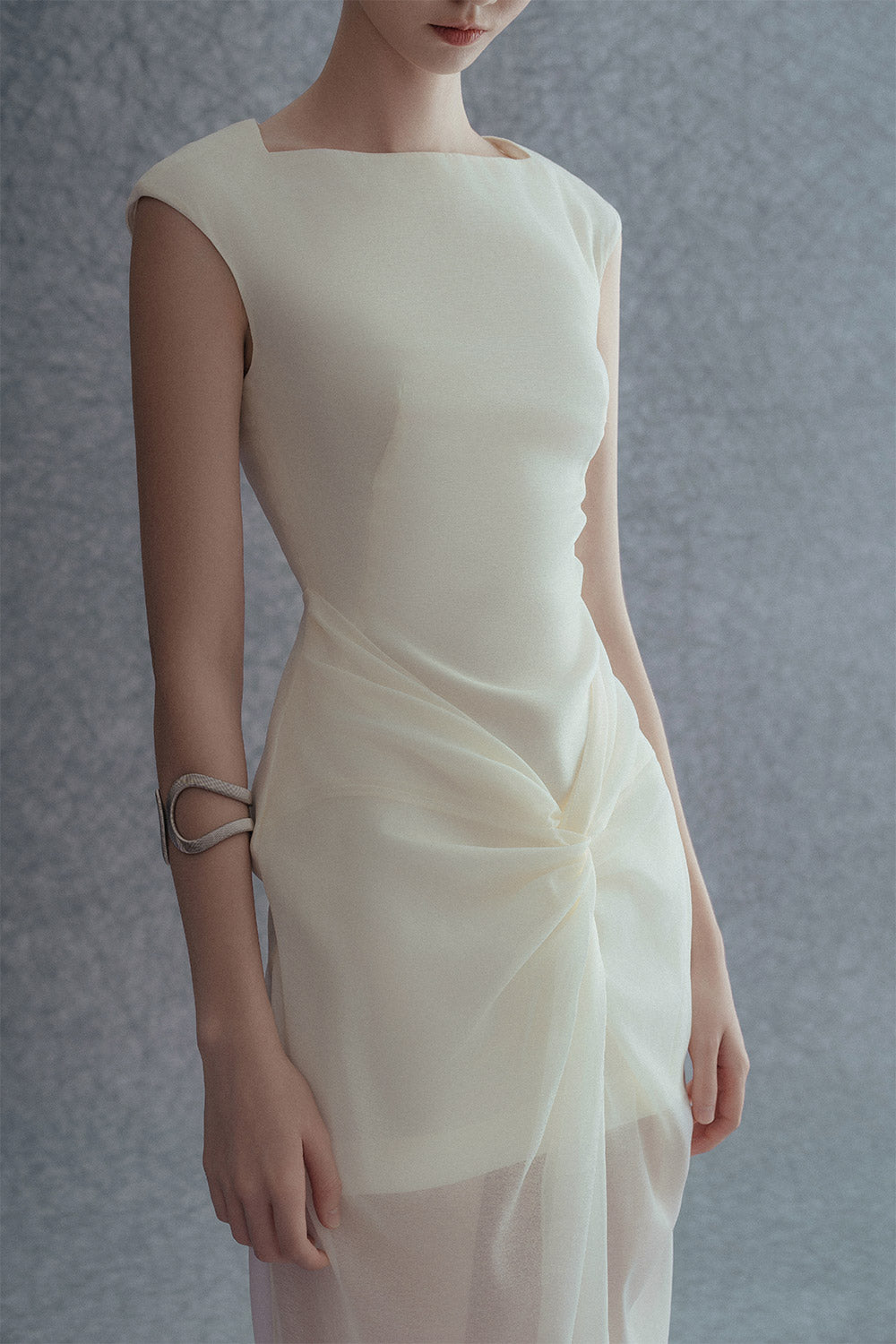 Louisa Sarong Layered Organza Floor Length Dress