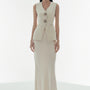 Noah Sheath V-Neck Linen Vest