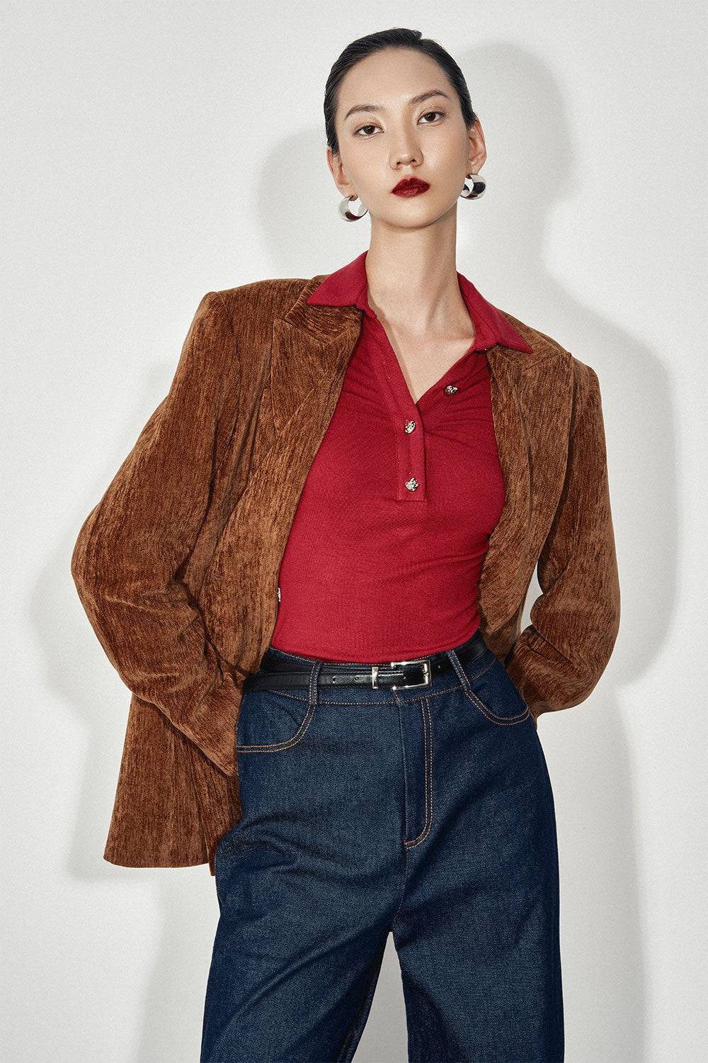 Aine Bodycon Long Sleeved Jersey Top