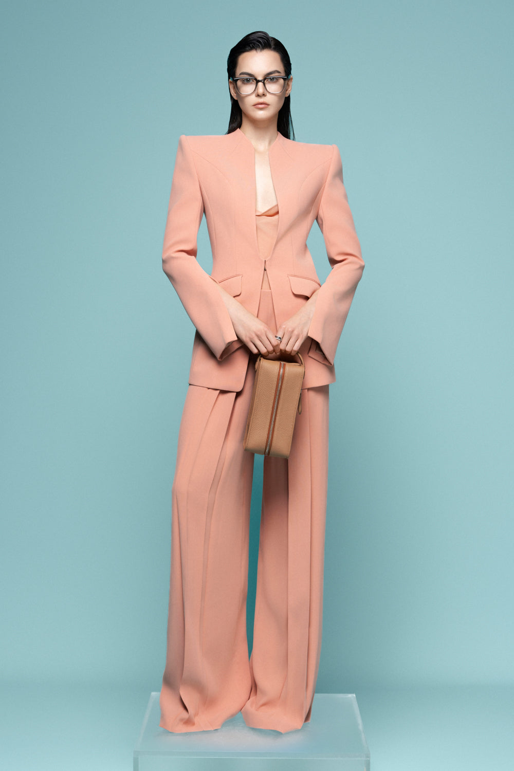 Saint-Paul Straight Wide Leg Silk Maxi Pants