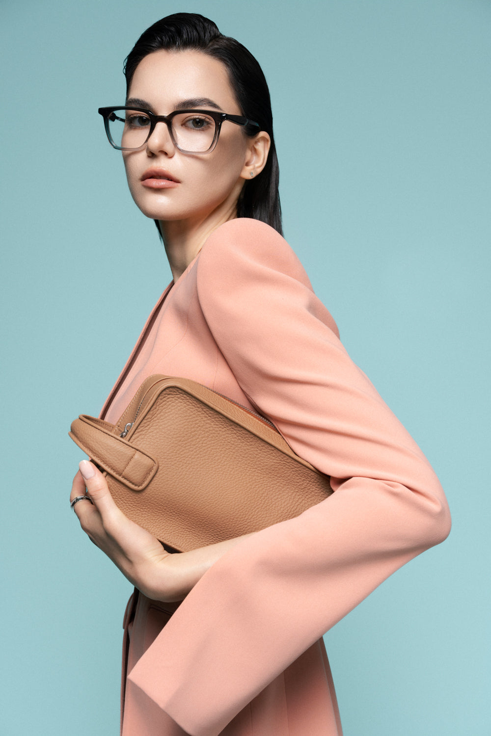 Marseille Straight Square Shoulder Crepe Blazer