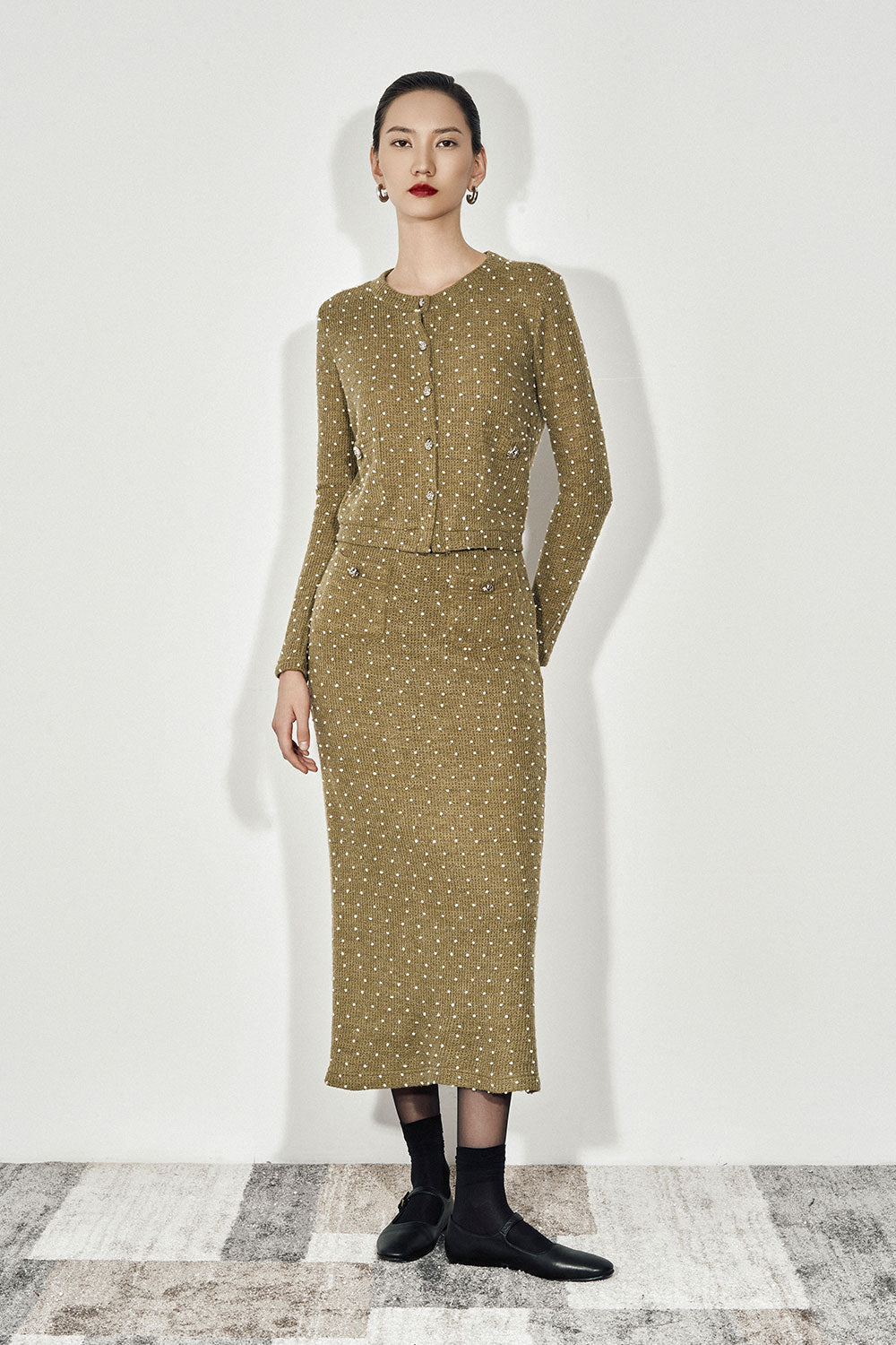 Savannah Straight Jewel Neck Cotton Jacket