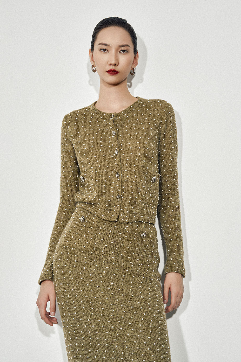 Savannah Straight Jewel Neck Cotton Jacket