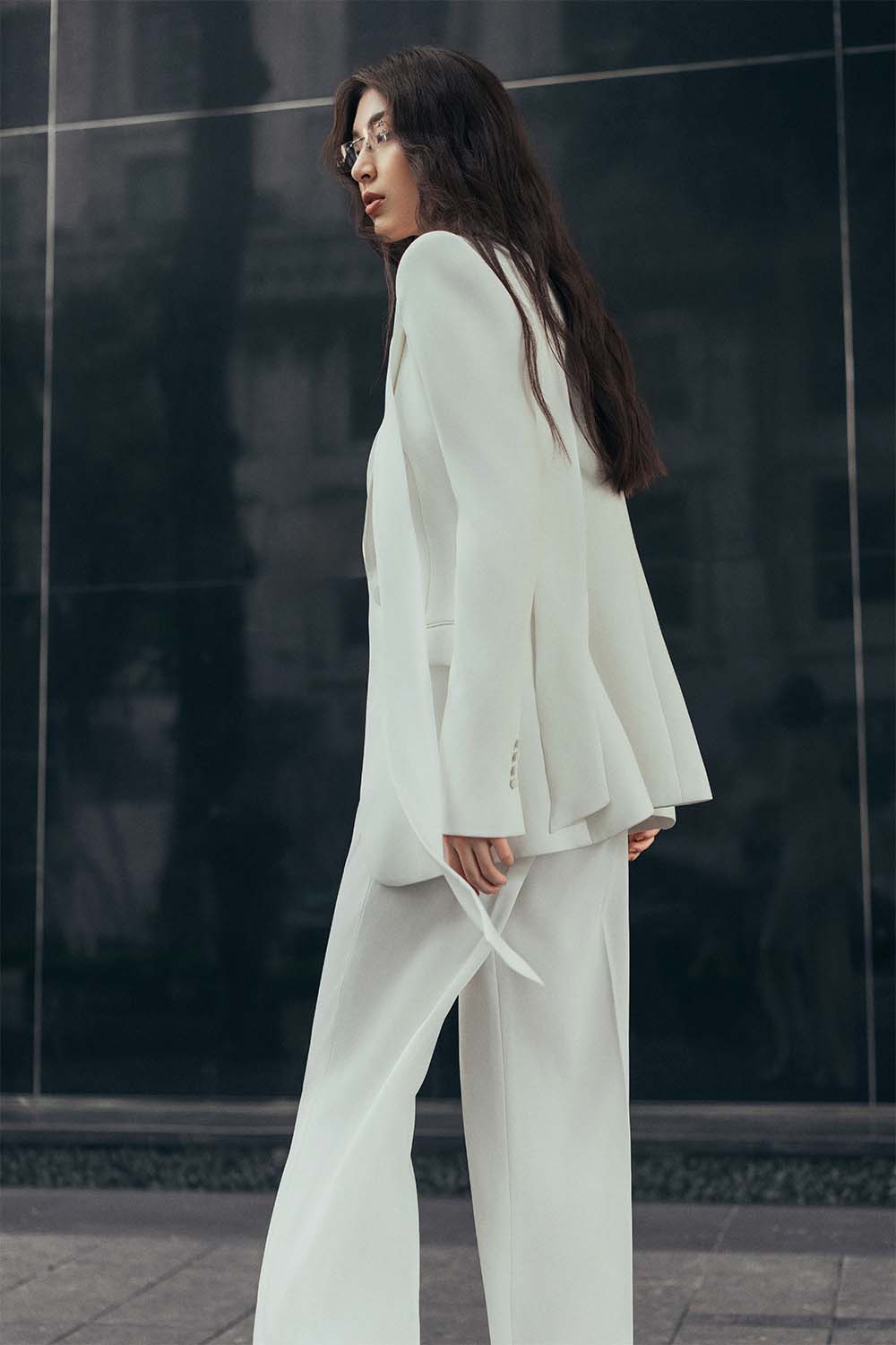 Belgrave Structured Flap Pocket Crepe Blazer